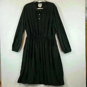 Girl with Curves Women’s Dress Size 20 Black Elastic Waist Long Sleeves